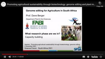 FABIan presents at Genome Editing session at Science Forum South Africa 2021